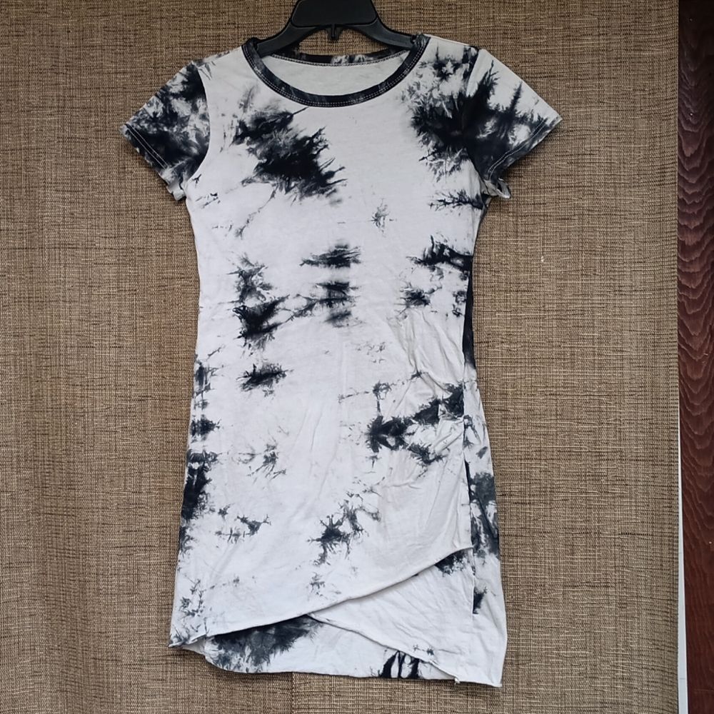 SHEIN Tie Dye Cotton Mini Dress